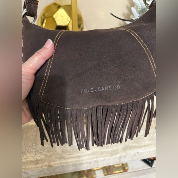 Polo by Ralph Lauren Dark Brown Fringe Shoulder Bag - Picture 8 of 11